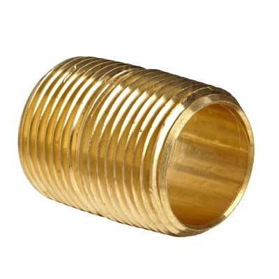 112-N4 FLOFLEX BRASS PIPE FITTING CLOSE NIPPLE 1/2" MALE X 1/2" MALE NPT